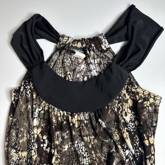 Y2K Perseption Concept Snakeskin Print Halter Tank Top USA Small Night Clubwear - Picture 6 of 9